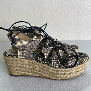Micheal Michael Kors snake print espadrilles sandals size 5